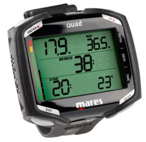 Ordinateur de plongée Quad mares Noir