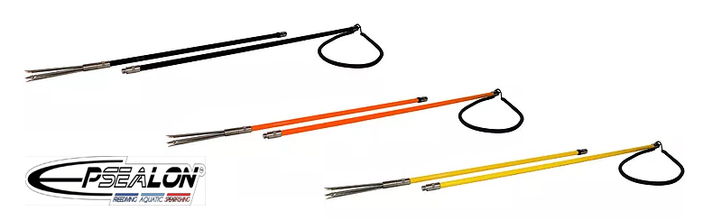Foëne à élastique Epsealon 150 cm rouge noir ou jaune pour la chasse sous-marine au PoleSpear
