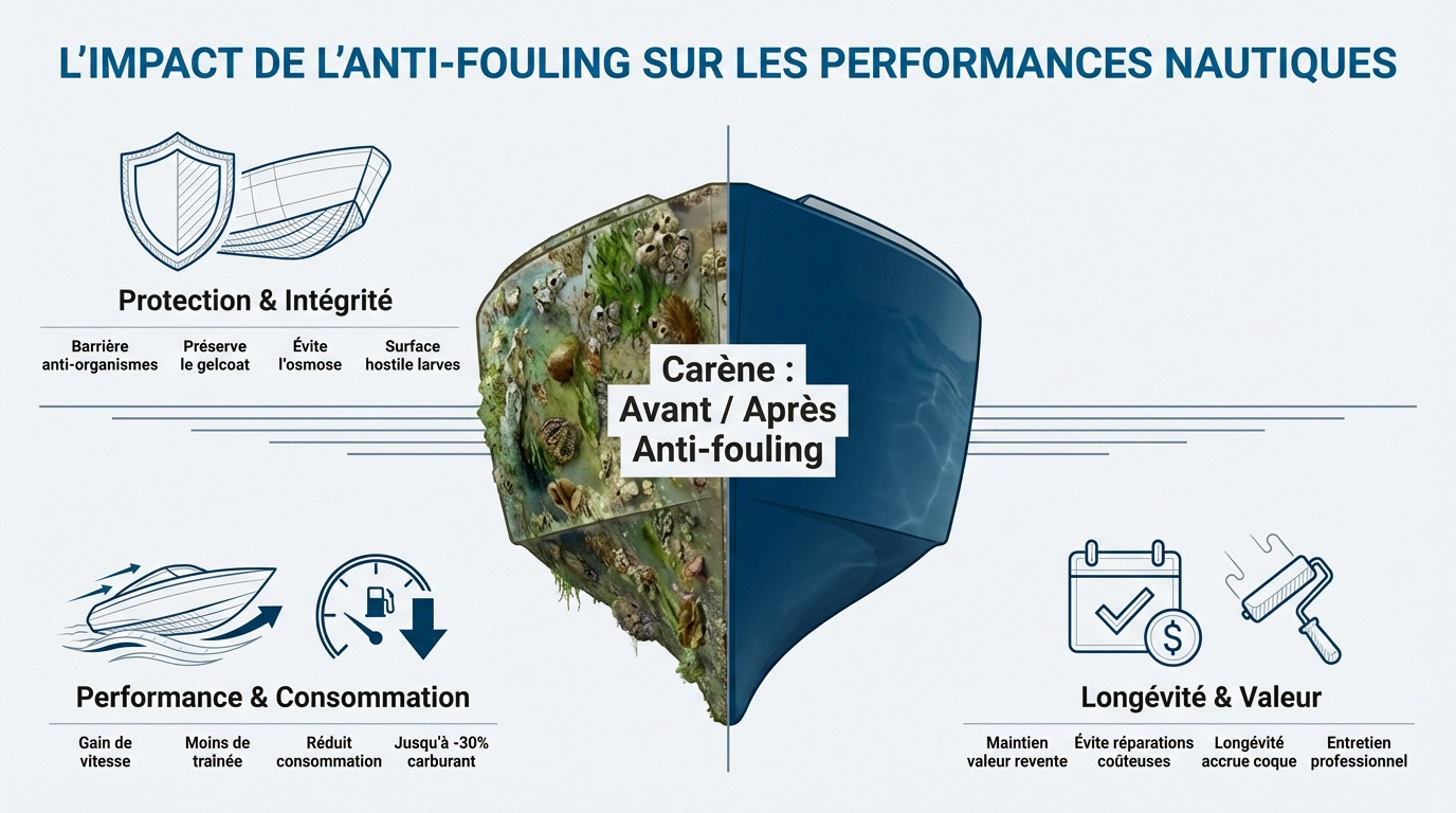 Application d'antifouling sur la coque d'un voilier pour optimiser la glisse