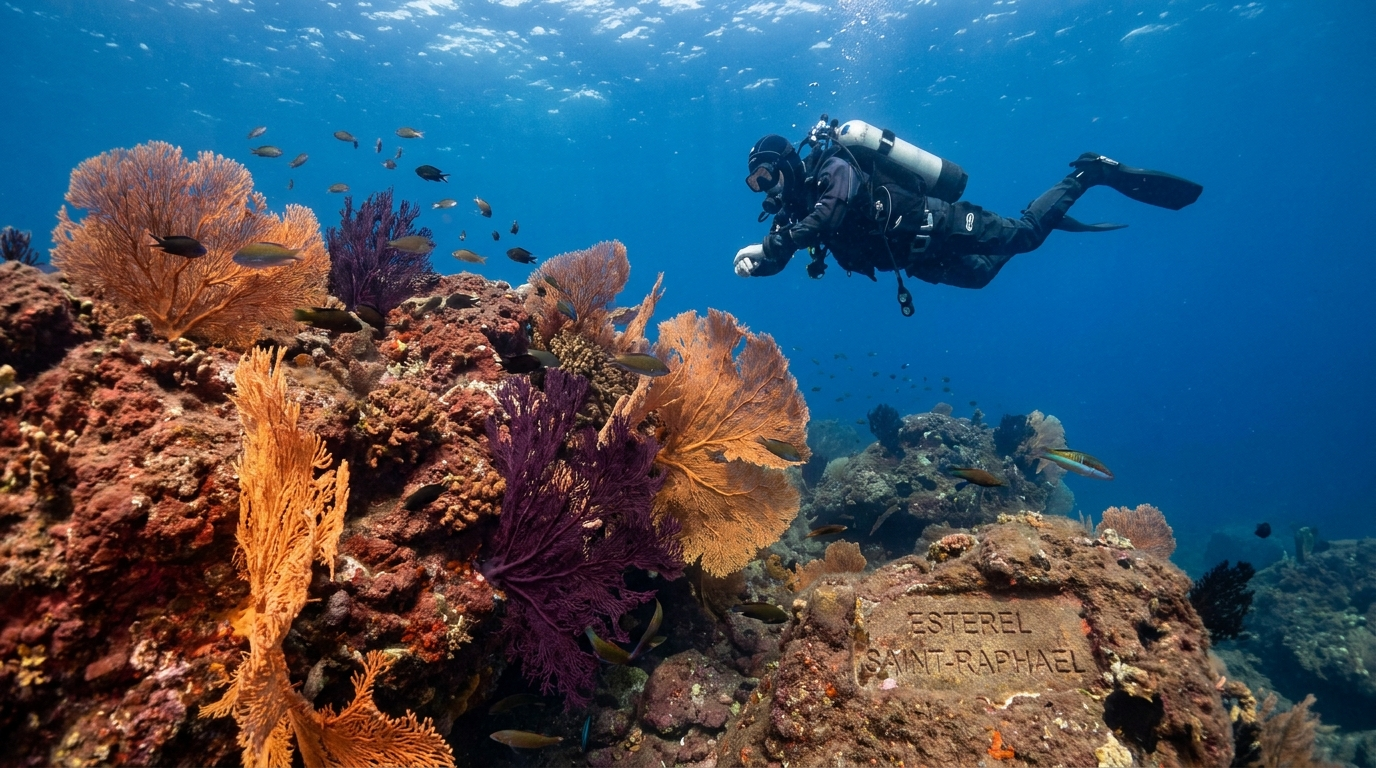 Plongee dans l'Esterel a Saint-Raphael