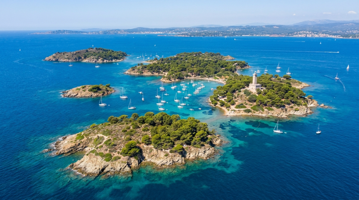 L'archipel des Embiez au large de Six-Fours dans le Var