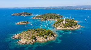 L'archipel des Embiez au large de Six-Fours dans le Var